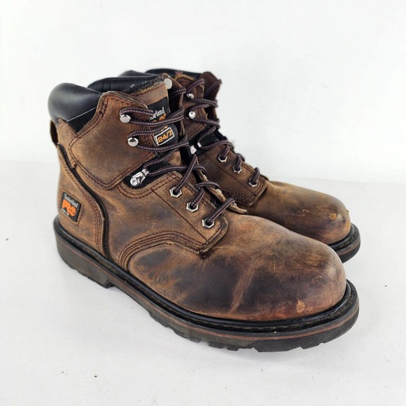 Timberland PRO Men's 6" Pit Boss Steel Toe US 9.5 Brown Industrial Work Boot - Picture 4 of 12